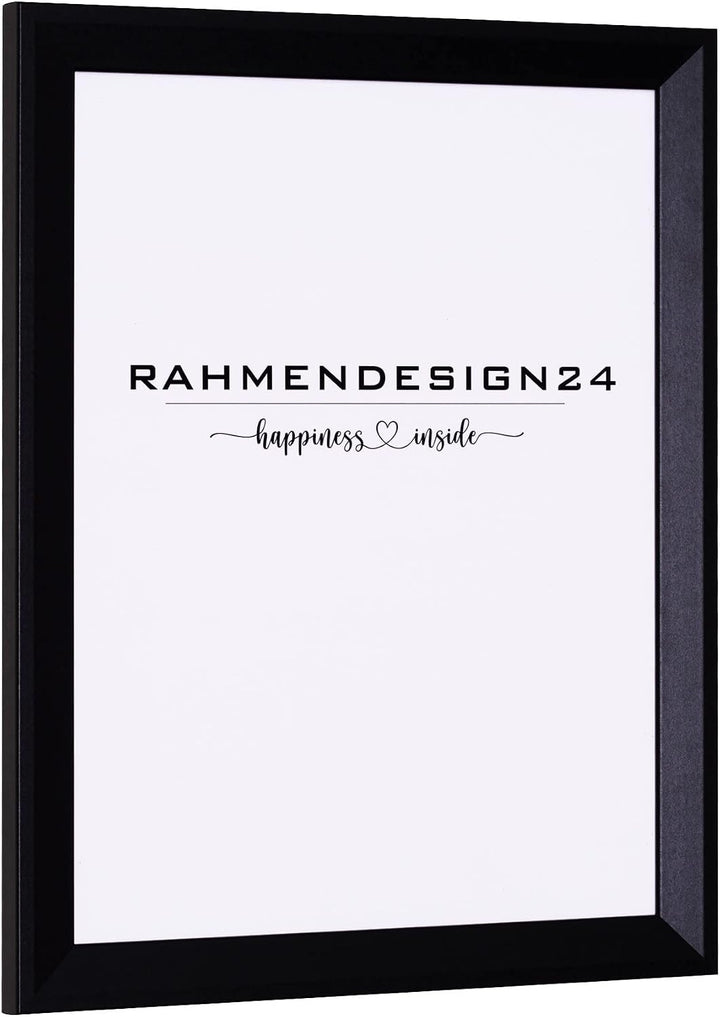 Rahmendesign24 Bilderrahmen Rio 60x84 Schwarz (matt) Fotorahmen, Wechselrahmen, Posterrahmen, Puzzle