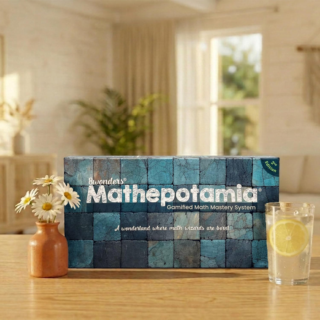 Mathepotamia Mathespiel: Rechenspiel & Multiplikation-Lernspiel für Kinder 5-9 Jahre | 4 Stufen & 7