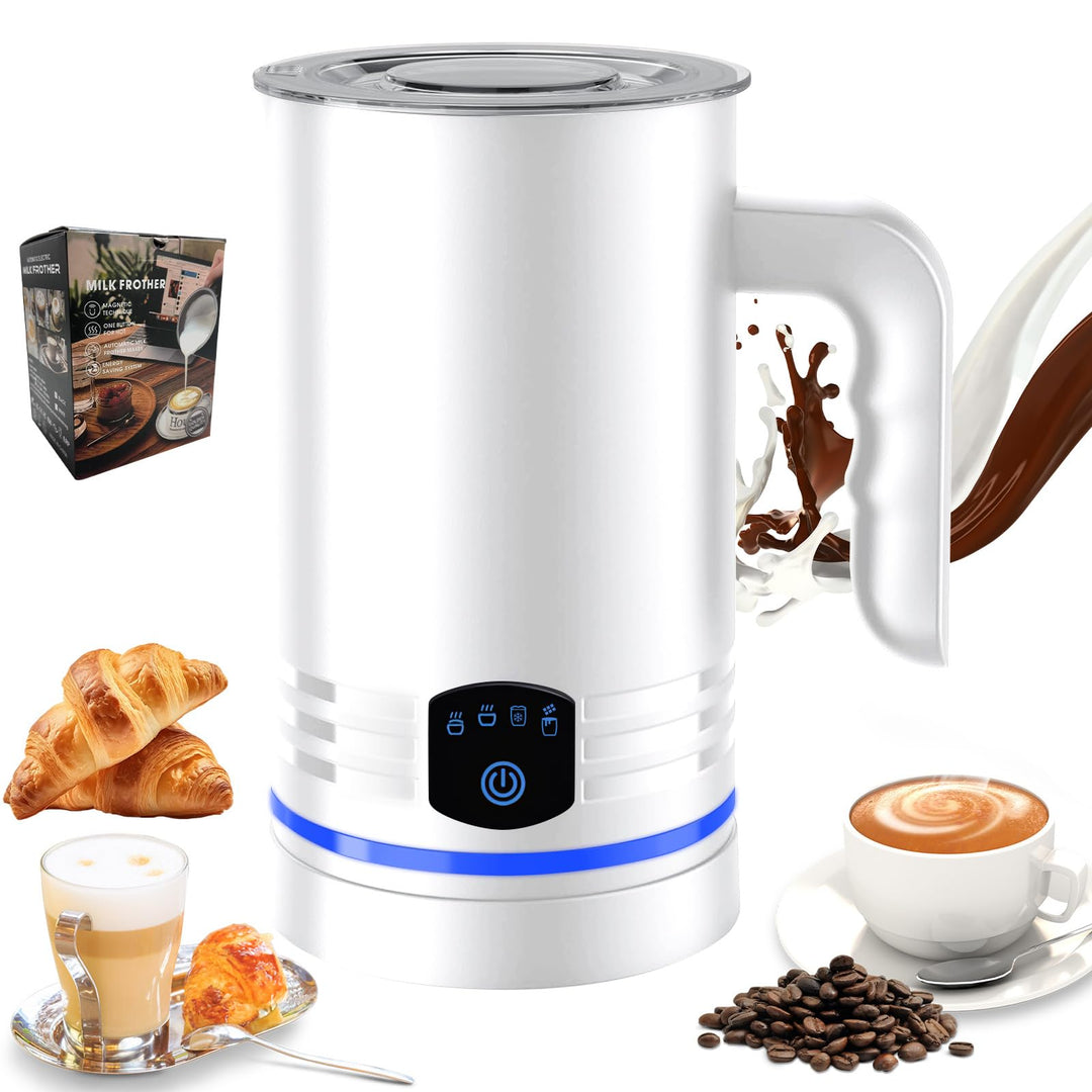 Milchaufschäumer Elektrisch 4 in 1,430ml Grosses AutomatischerMilchschäumer,Geräuschloser,Abschaltun