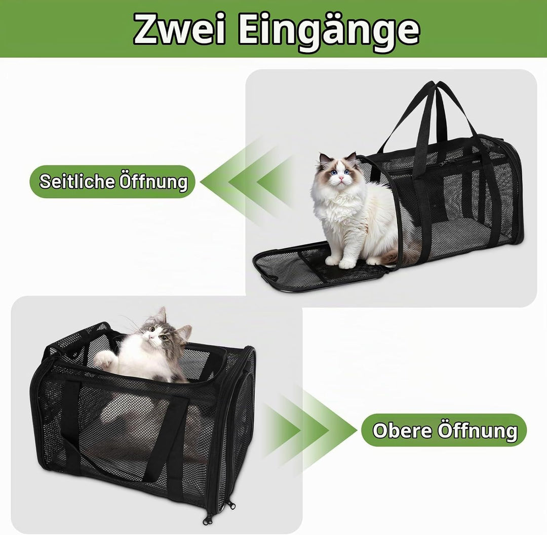 Transporttasche für Katze Hund,Katzentasche Transporttasche,Katzentransportbox,Faltbar Tragetasche K