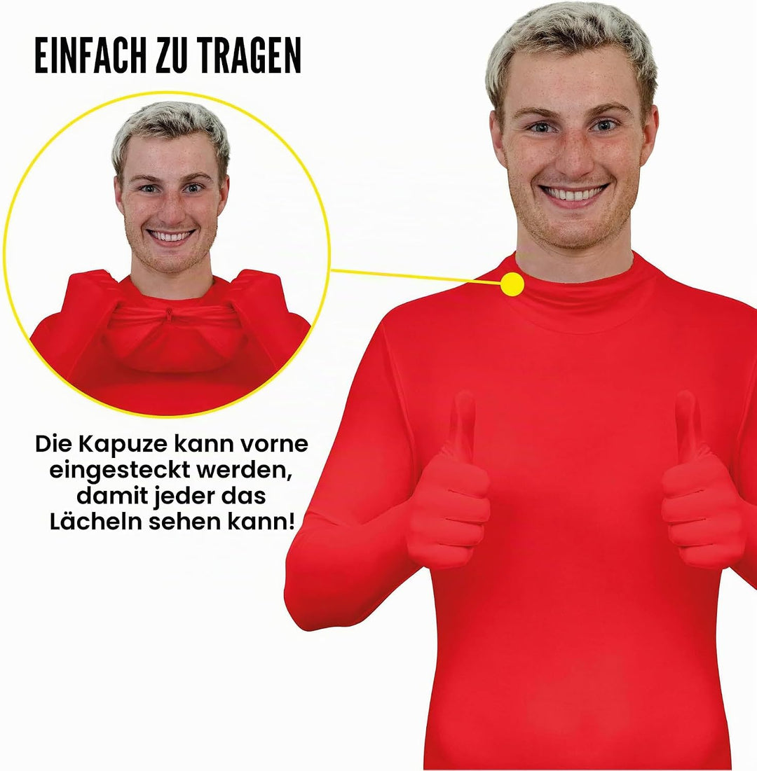 Morphsuits STSREX zweite Haut Kostüm- Ganzkörperkostüm, Unisex – Erwachsene, Rot, XL XL Rot, XL Rot