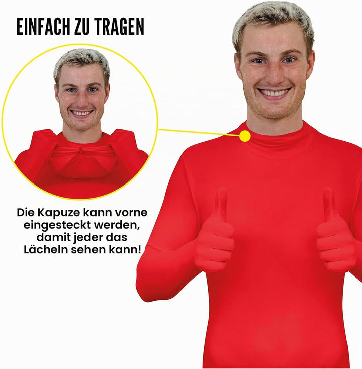 Morphsuits STSRE2 zweite Haut Kostüm- Ganzkörperkostüm, Unisex – Erwachsene, Rot, XXL XXL Rot, XXL R