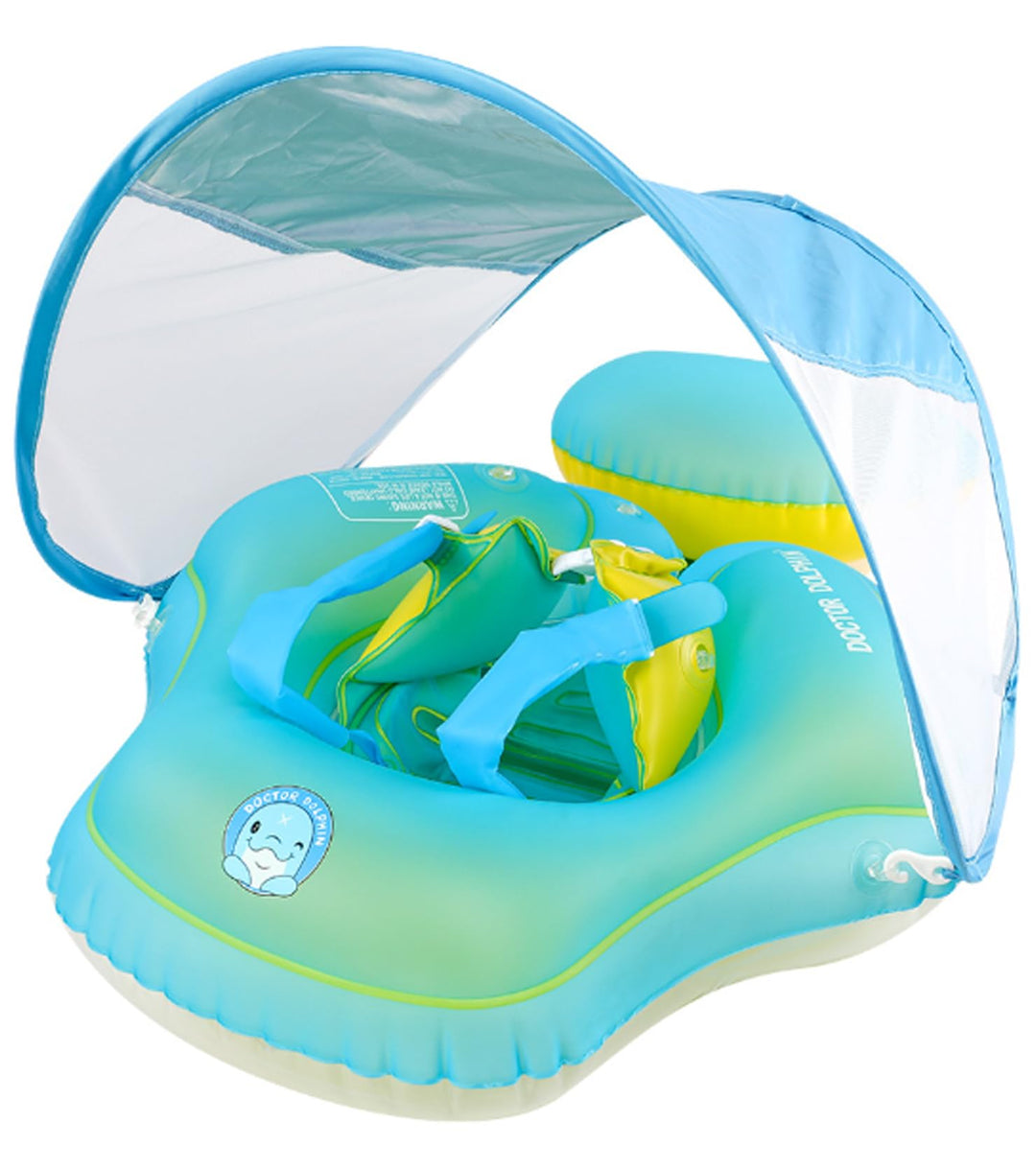 Schwimmring Baby mit Abnehmbarem Sonnenda UPF50+, Baby Schwimmhilfe für den Pool, Float Aufblasbare，