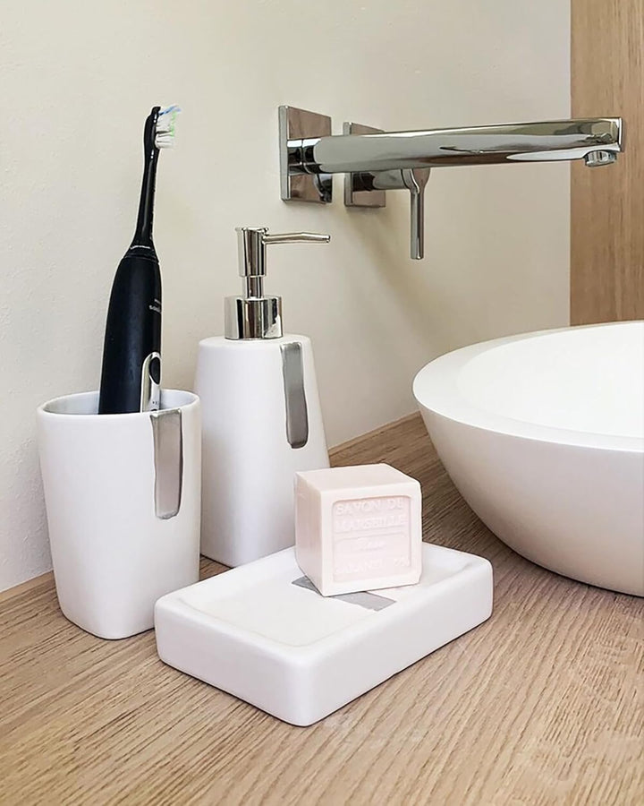 Badezimmer Set beige 3-teilig aus Naturstein Dolomit Sonana