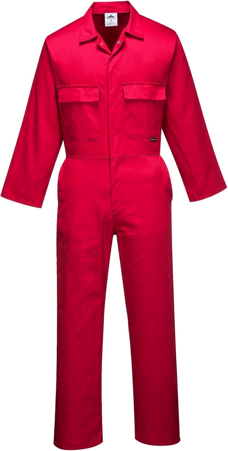 Portwest S999 Herren Euro-Arbeitskleidung Polycotton Overall Arbeitsanzug Royal Rot S, Royal Rot S