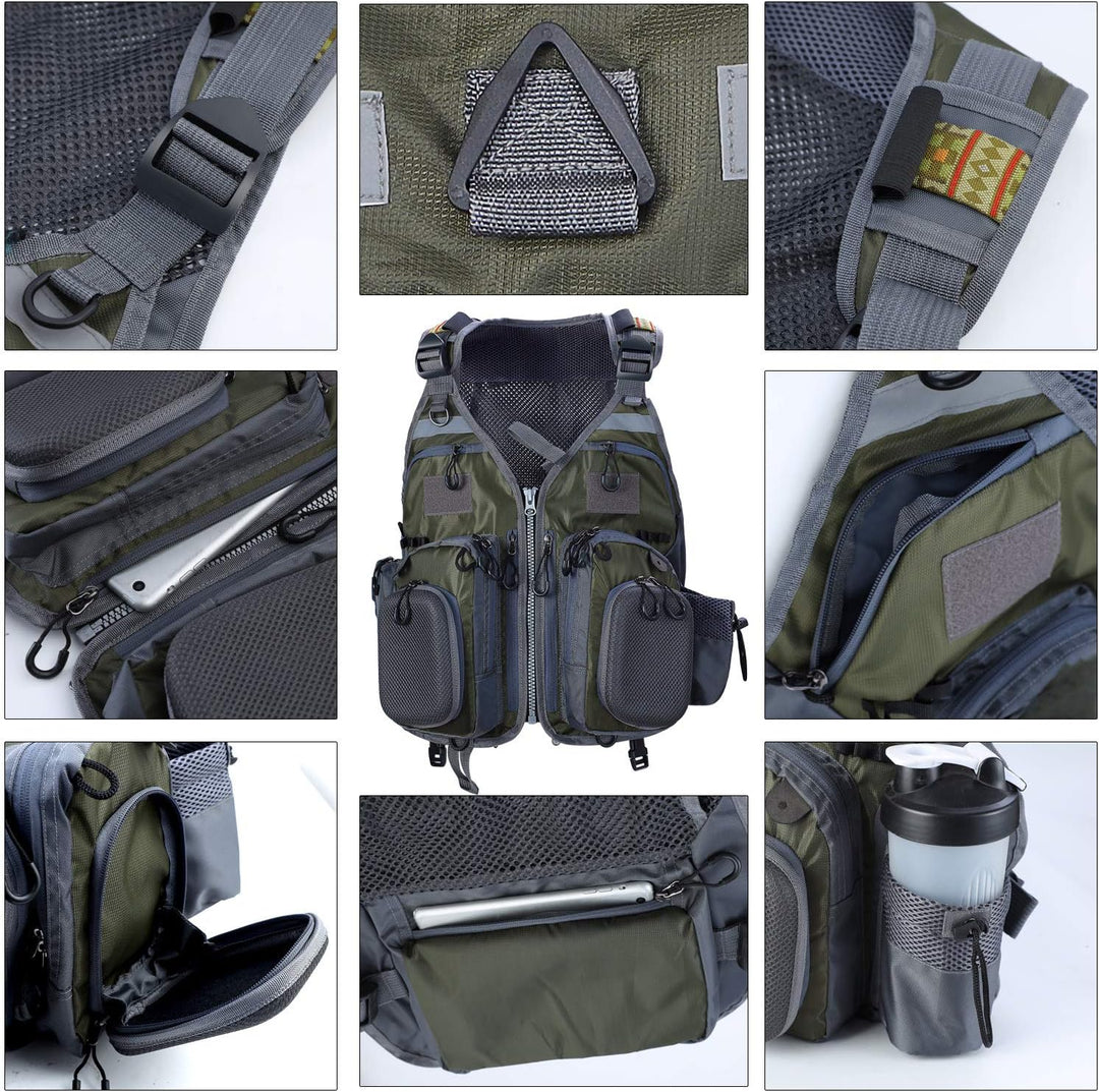 PELLOR Angel Westen, Herren Outdoor Freizeit Atmungsaktiv Weste Freizeitweste mit Vielen Taschen für