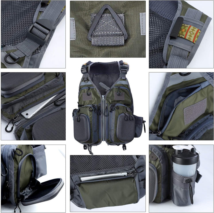 PELLOR Angel Westen, Herren Outdoor Freizeit Atmungsaktiv Weste Freizeitweste mit Vielen Taschen für