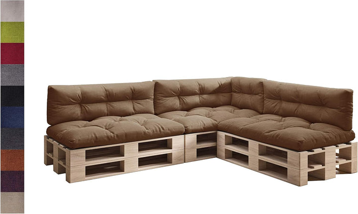 sunnypillow Palettenkissen 7er Set für Europaletten Indoor und Outdoor Palettenpolster Palettensofa