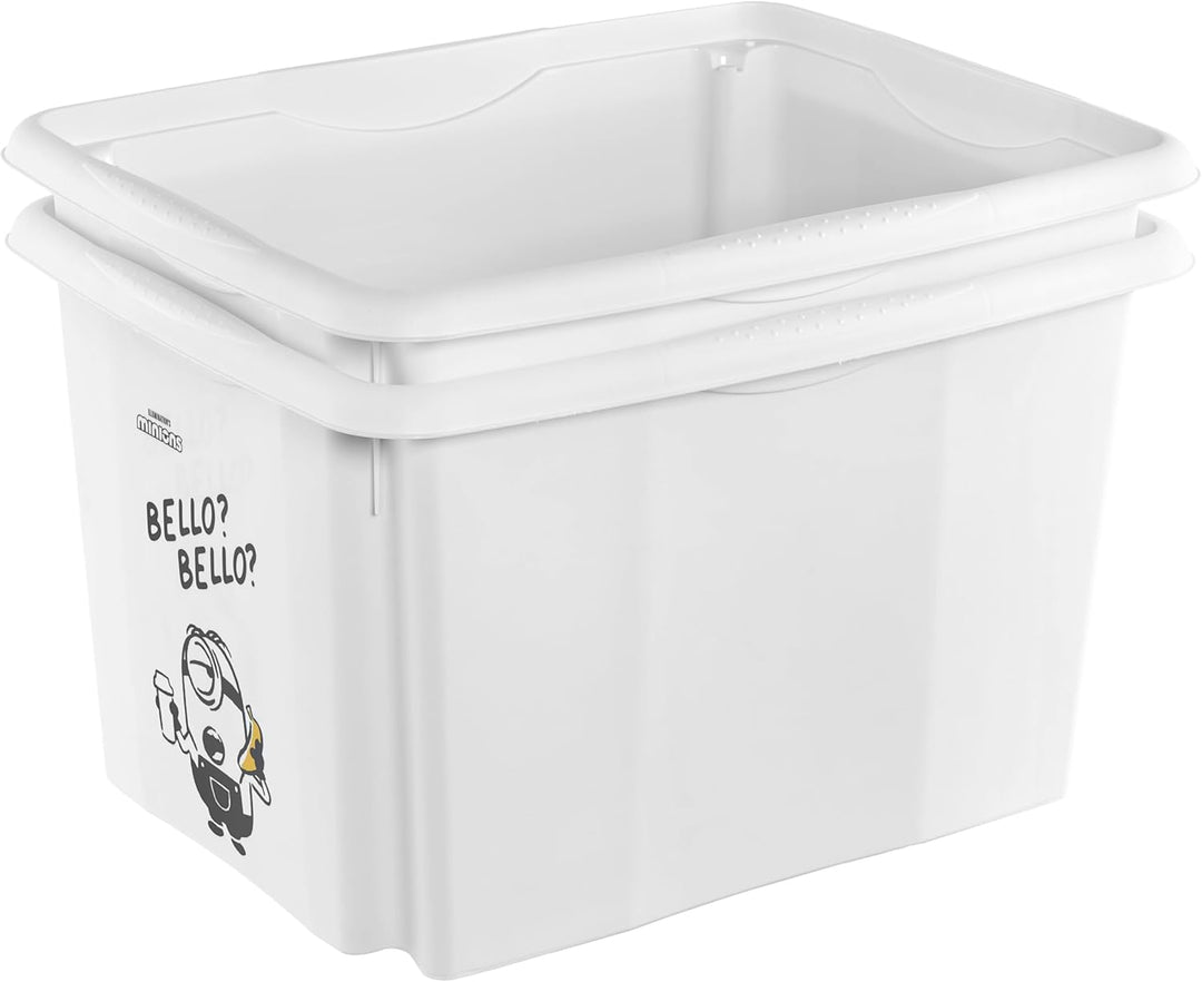 keeeper karolina Aufbewahrungsbox mit Deckel, 30 l, Dreh- und stapelbar, Design: Minions, Bello, Für