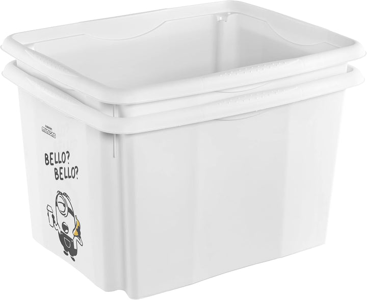 keeeper karolina Aufbewahrungsbox mit Deckel, 30 l, Dreh- und stapelbar, Design: Minions, Bello, Für