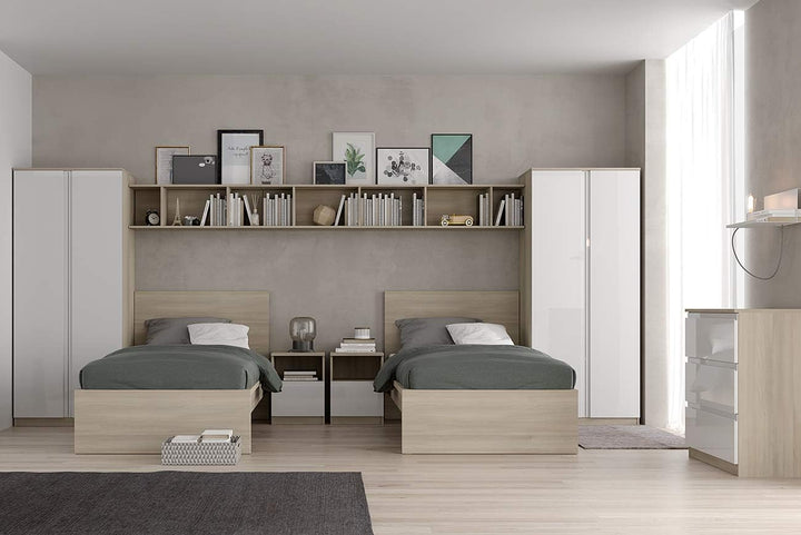 Iconico Home MIK Modern, Nachttisch mit Tagesfach und Schublade mit Rollschienen, mit integriertem G
