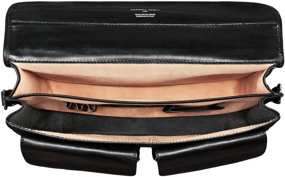 Maxwell Scott Personalisiert 17” Herren Business Laptop Satchel - LoretoL Night Black, Night Black