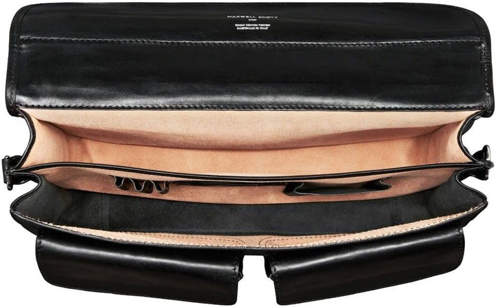 Maxwell Scott Personalisiert 17” Herren Business Laptop Satchel - LoretoL Night Black, Night Black