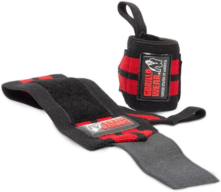 Gorilla WEAR Wrist Wraps PRO Black/Red Schwarz Einheitsgrösse, Schwarz Einheitsgrösse