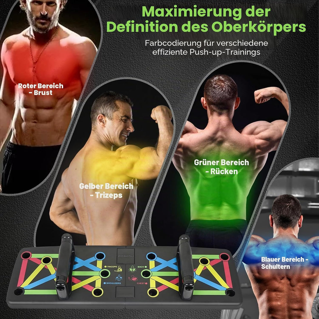POSKOU Push Up Board Home Exercise Workout Fitness Gym Equipment Strength Training Press up Board Me