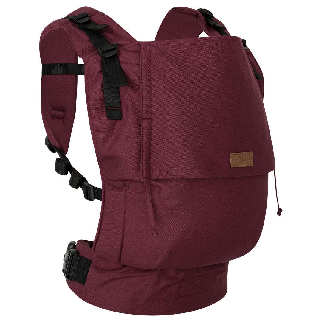 Hoppediz Buckle Toddler Preschooler Kleinkindtrage, Burgundy | Ergonomische Vollschnallentrage mit g