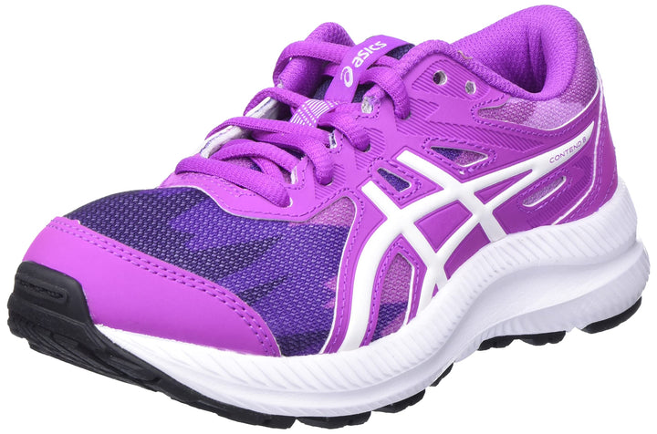 ASICS Unisex Kinder Contend 8 Print Gs Sneaker 39.5 EU Orchid White, 39.5 EU Orchid White