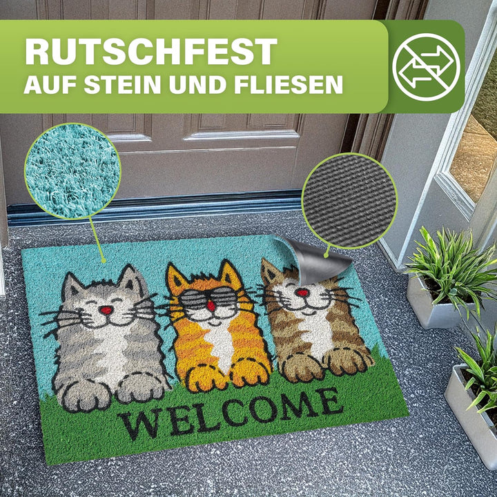 Fussmatte Kokos [Wetterfest] - extrem robust - Fussabtreter aussen - die Kokosmatte Fussmatte aussen