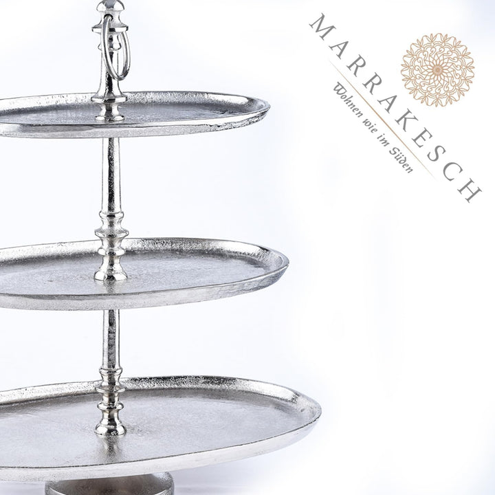Marrakesch Orient & Mediterran Interior Etagere Annika (3-Etagen Etagere oval 48cm)