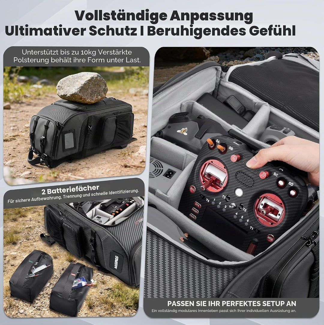 FPV Drohnen Rucksack-Professionelle Wasserdichte Umhängetasche für FPV Racing Quadcopter/FPV-Brille/