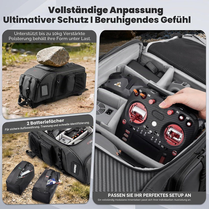 FPV Drohnen Rucksack-Professionelle Wasserdichte Umhängetasche für FPV Racing Quadcopter/FPV-Brille/