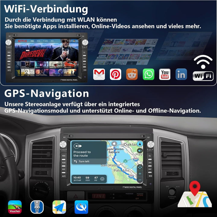 Plug&amp;Play Android 15 GPS Navi Autoradio für VW Golf 4 MK4 Polo Passat Golf Jetta, 7 Zoll IPS Touchsc
