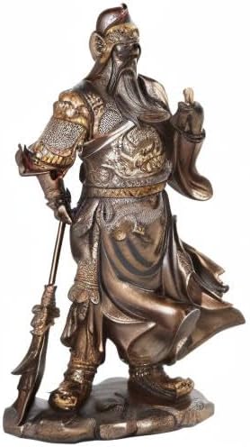 PTC 10630 Guan Yu Chinesische Fighting Warrior Kunstharz Statue Figur, 31,1 cm