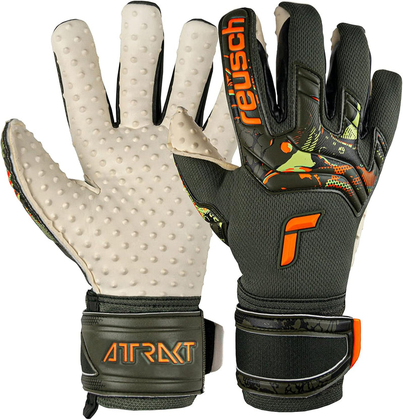 Reusch Attrakt Speedbump warthandschuhe 9.5 Desert Green / Shock Norng, 9.5 Desert Green / Shock Nor