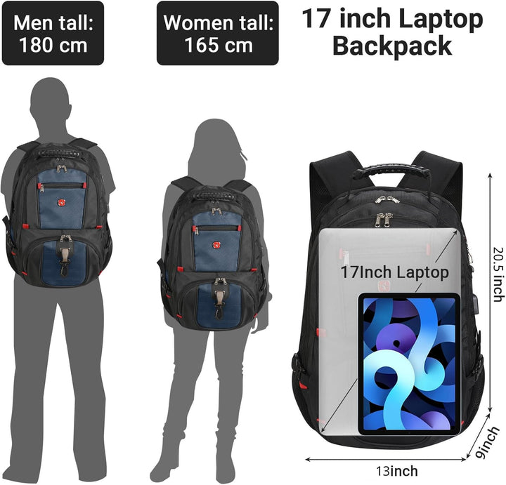 star cloud Rucksack Herren, 17 Zoll Laptop Schulrucksack Arbeitsrucksack Reiserucksack, Wasserdicht