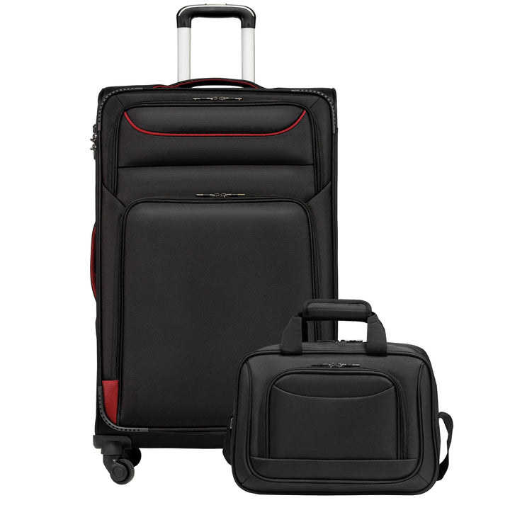 COOLIFE Koffer Trolley Koffer Reisekoffer von 4 Rollen Stoffkoffer Handgepäck TSA-Schloss Der Koffer