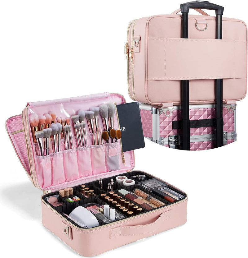 Joligrace Grosse Kosmetiktasche Schminktasche Reise Make up Tasche Kosmetikbeutel Make up Organizer