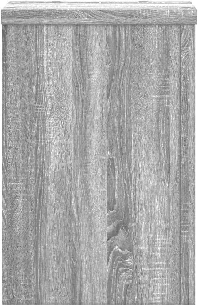 Pflanzenständer, 2 Stück, Holz, Grau, Sonoma, 25 x 25 x 35 cm, hohles Regal, hochfest, kann mit Sand
