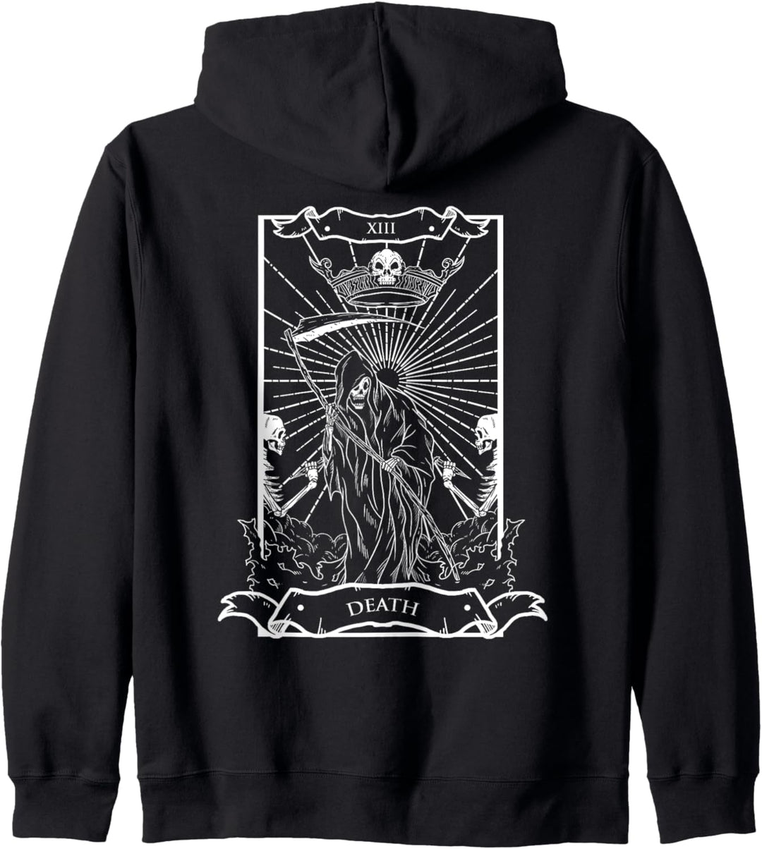 Tarotkarte The Death XIII Fresh Vintage Style Kapuzenjacke