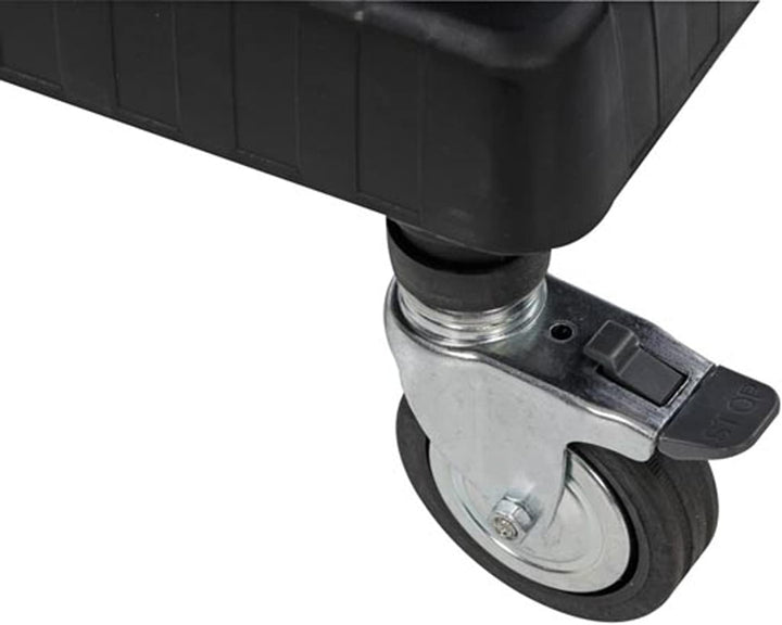 Art Plast D+75373 Rollwagen aus Polypropylen, Sheel, Schwarz, 750 x 375 x 920 mm