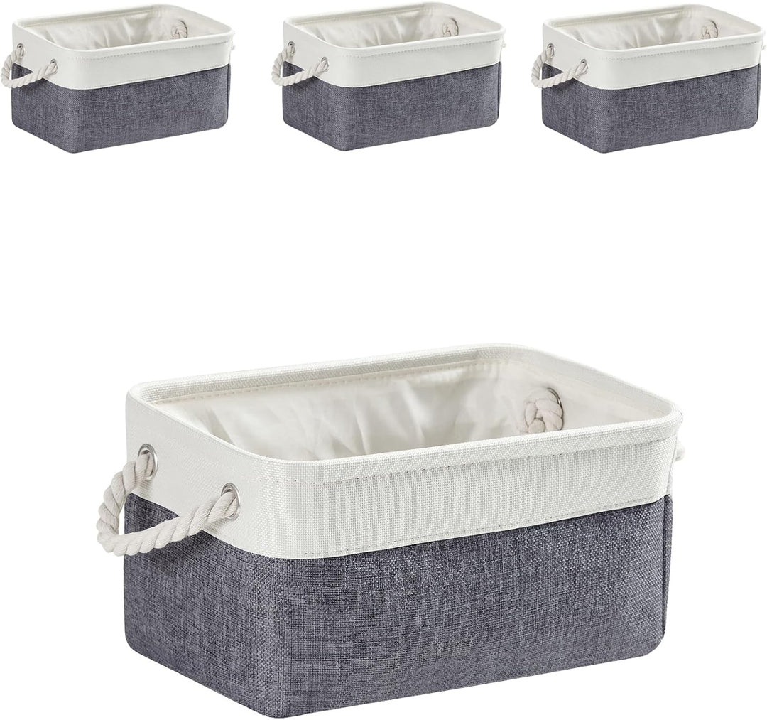 Mangata aufbewahrungskorb Stoff 4er Set, Kleine aufbewahrungsbox Schrank, Korb aufbewahrung Stoff mi