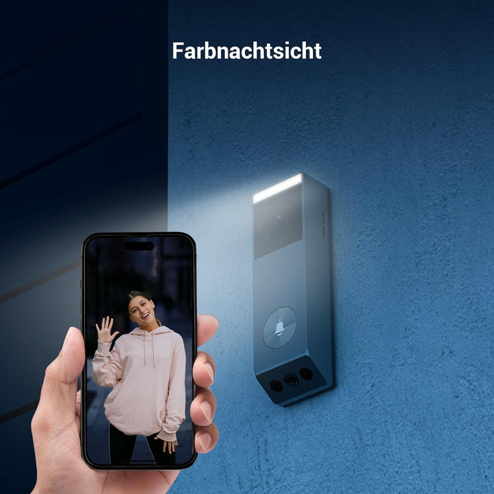 EZVIZ Kabellose Türklingel EP3x mit smartem Bildschirm SD7, 2K Video Türklingel mit Doppellinse, Per
