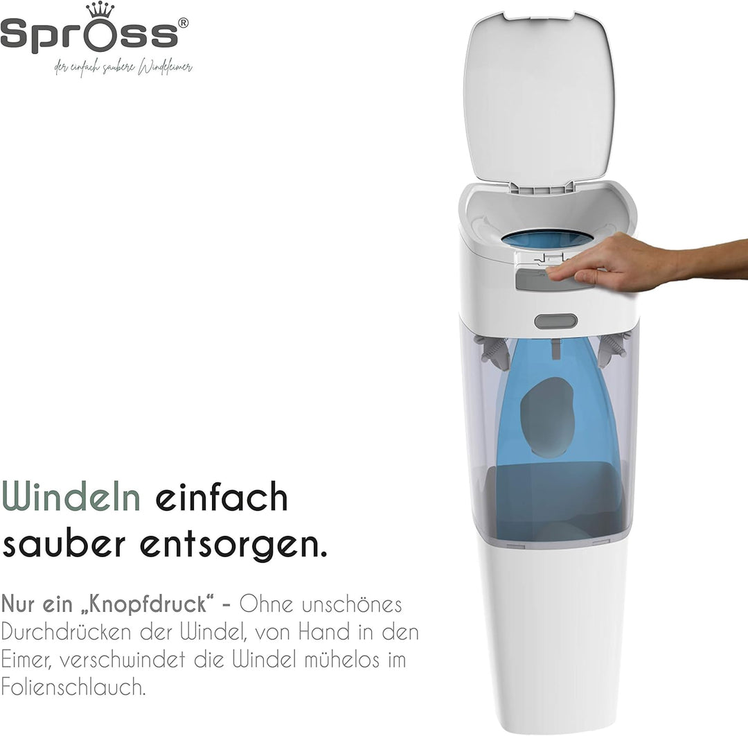 Spross Nachfüllkassetten für Spross Windeleimer - 3 Stück - Schützt vor unangenehmen Geruch