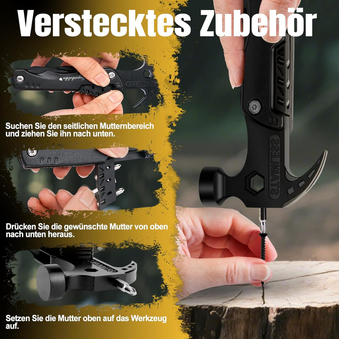 Geschenke für Männer, Vatertagsgeschenke für Papa, 16 in 1 Multitool Survival Gadgets, Geburtstagsge