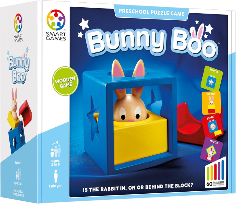 SmartGames - Bunny Boo, Preschool Puzzle Game with 60 Challenges, 2+ Years Englische Version, Englis
