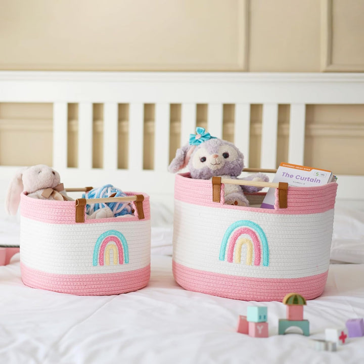 Grosser Deckenkorb für das Wohnzimmer 35L Baby-Wäschekorb Spielzeugkorb für Babys Kleinkinder Aufbew