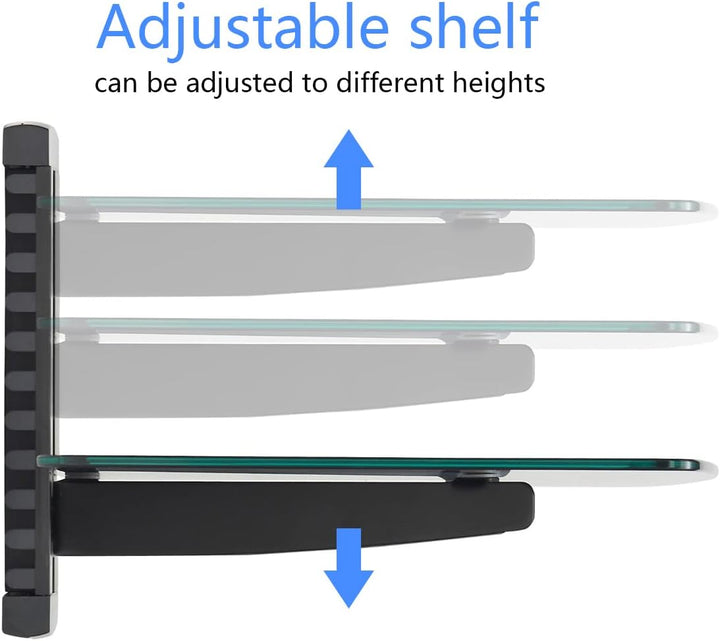 suptek Single Floating Regal Multimedia Wandregal TV Rack Wandhalterung Mit Verstärktem Gehärtetem G