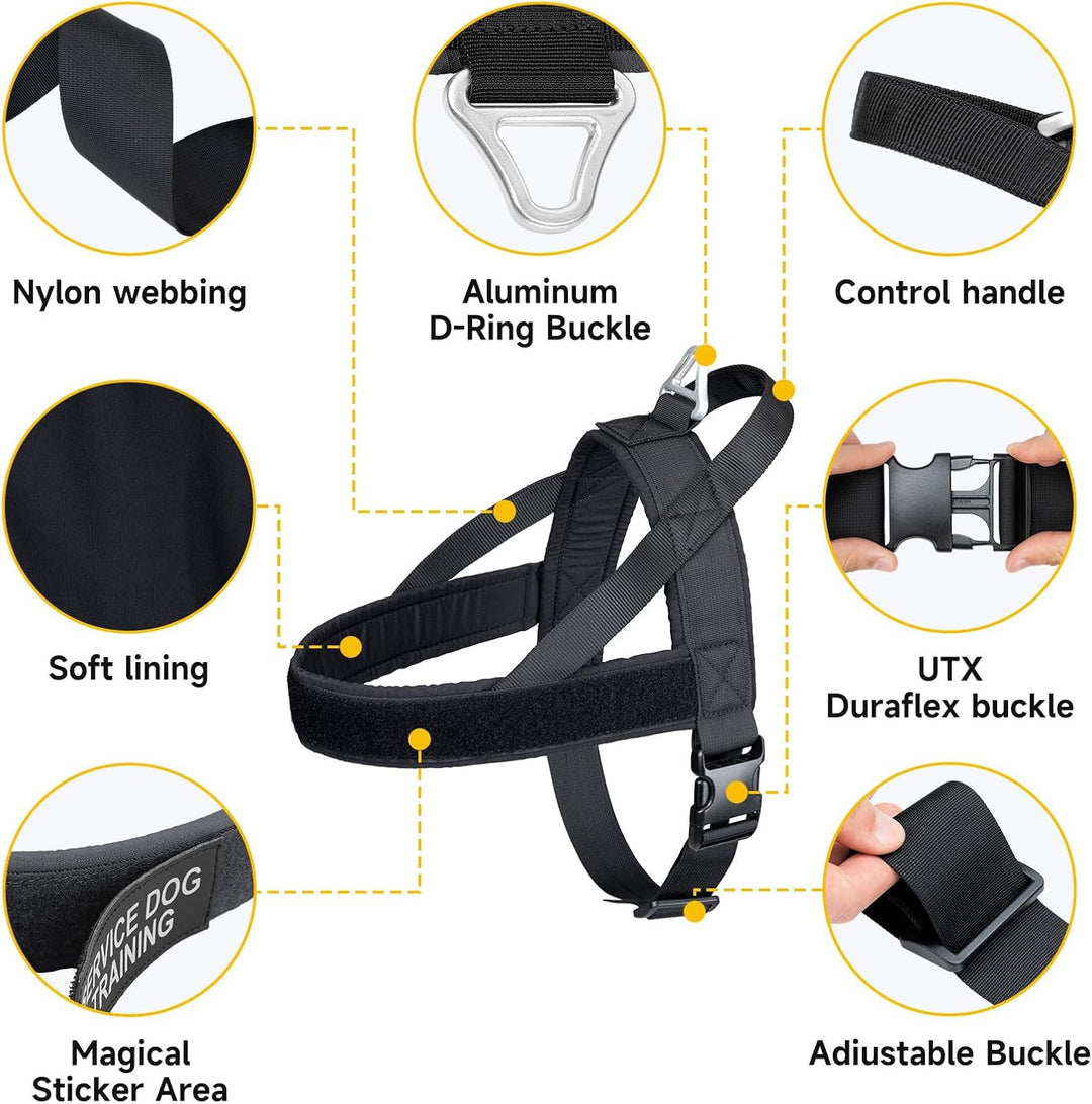 EXCELLENT ELITE SPANKER Gepolstertes Hundegeschirr, kein Ziehen, verstellbares Nylon, für kleine und