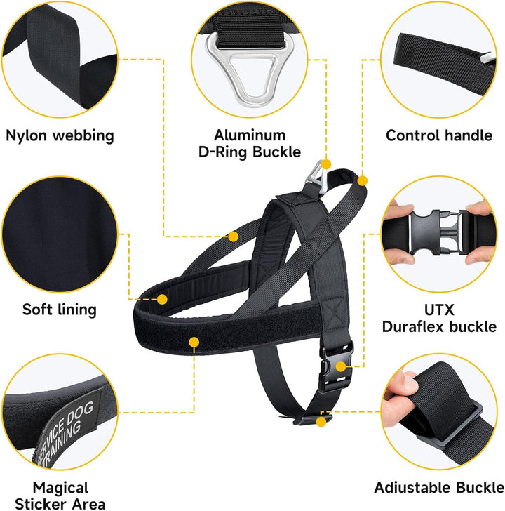 EXCELLENT ELITE SPANKER Gepolstertes Hundegeschirr, kein Ziehen, verstellbares Nylon, für kleine und
