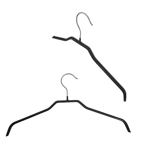 Kleiderbügel aus Metall schwarz beschichtet 10 STK. 12 mm, 41 cm, Metall