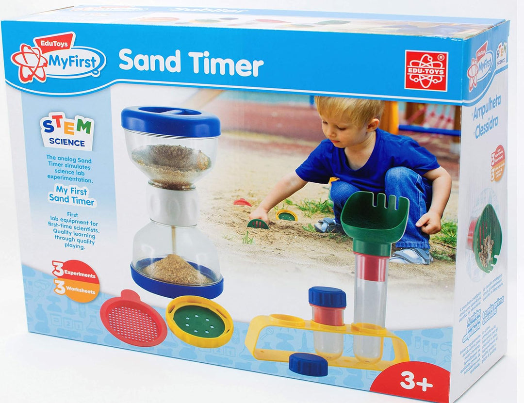 EDU-TOYS Meine erste Sanduhr – Bausatz und Experimentierkasten für Kleinkinder mit bebildertem Handb