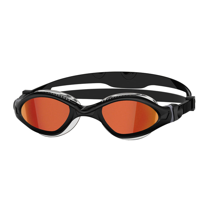 Zoggs Unisex Tiger Lsr+ Spiegel Schwimmbrille für Erwachsene Einheitsgrösse Schwarz/Grau/Spiegelrot,
