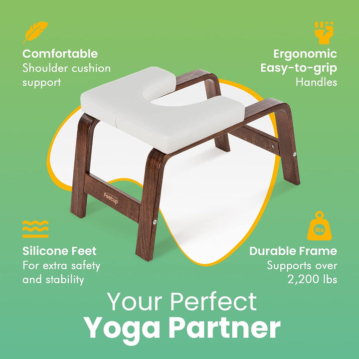 FeetUp Trainer The Original - Yoga kopfstandhocker, Yoga Inversion Bank, Simply and Safely Reverse.