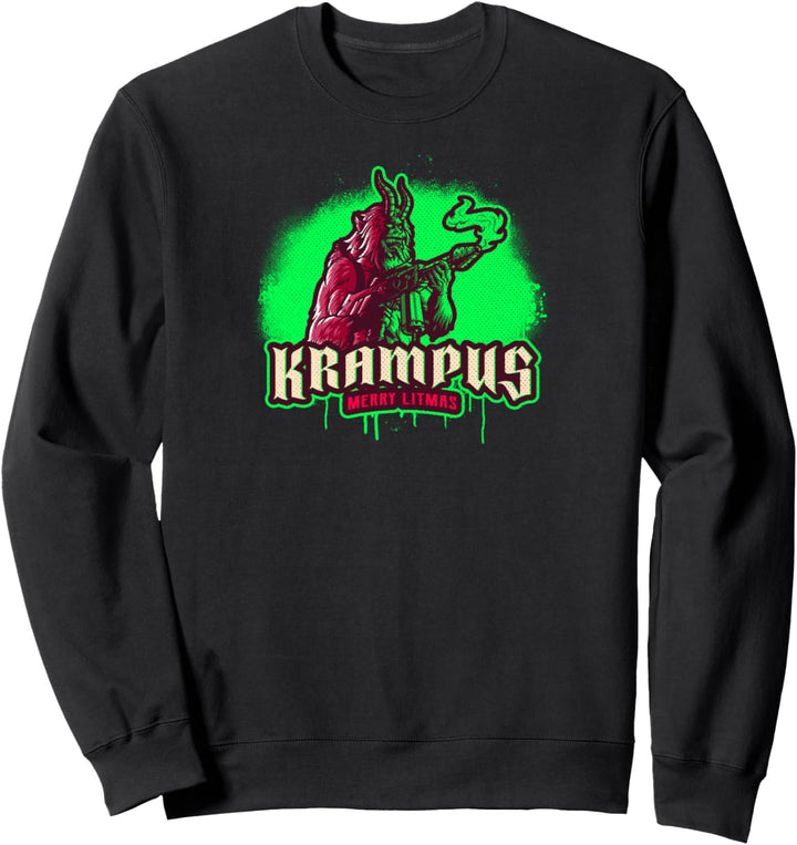 Krampus Fröhliche Litas Weihnachten Sweatshirt