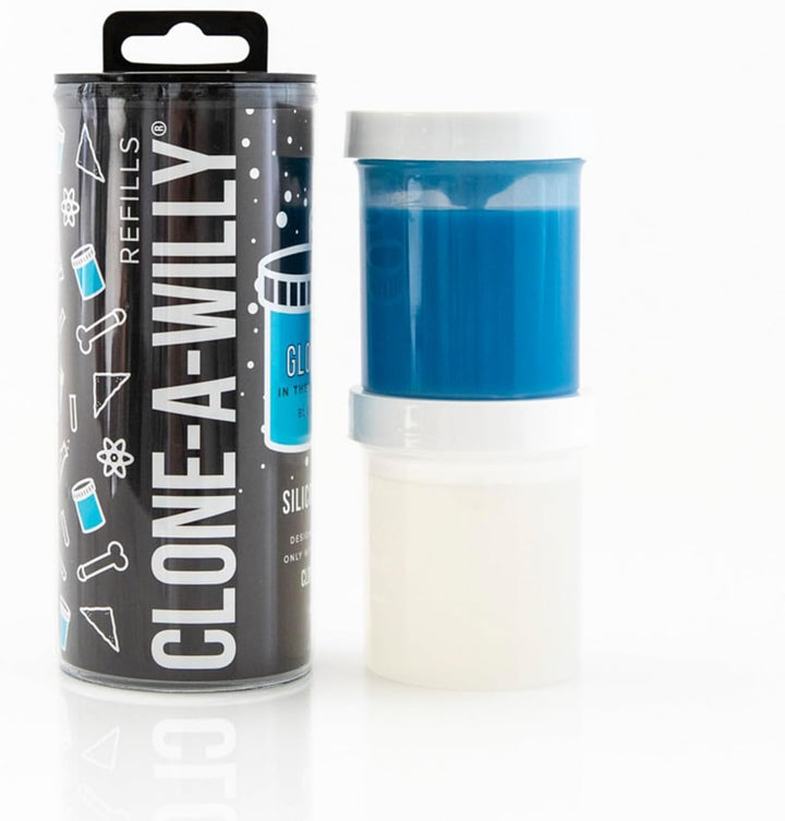 Clone-A-Willy Nachfüllpackung, leuchtet im Dunkeln, blaues Silikon 020 Wake Up Your Lips