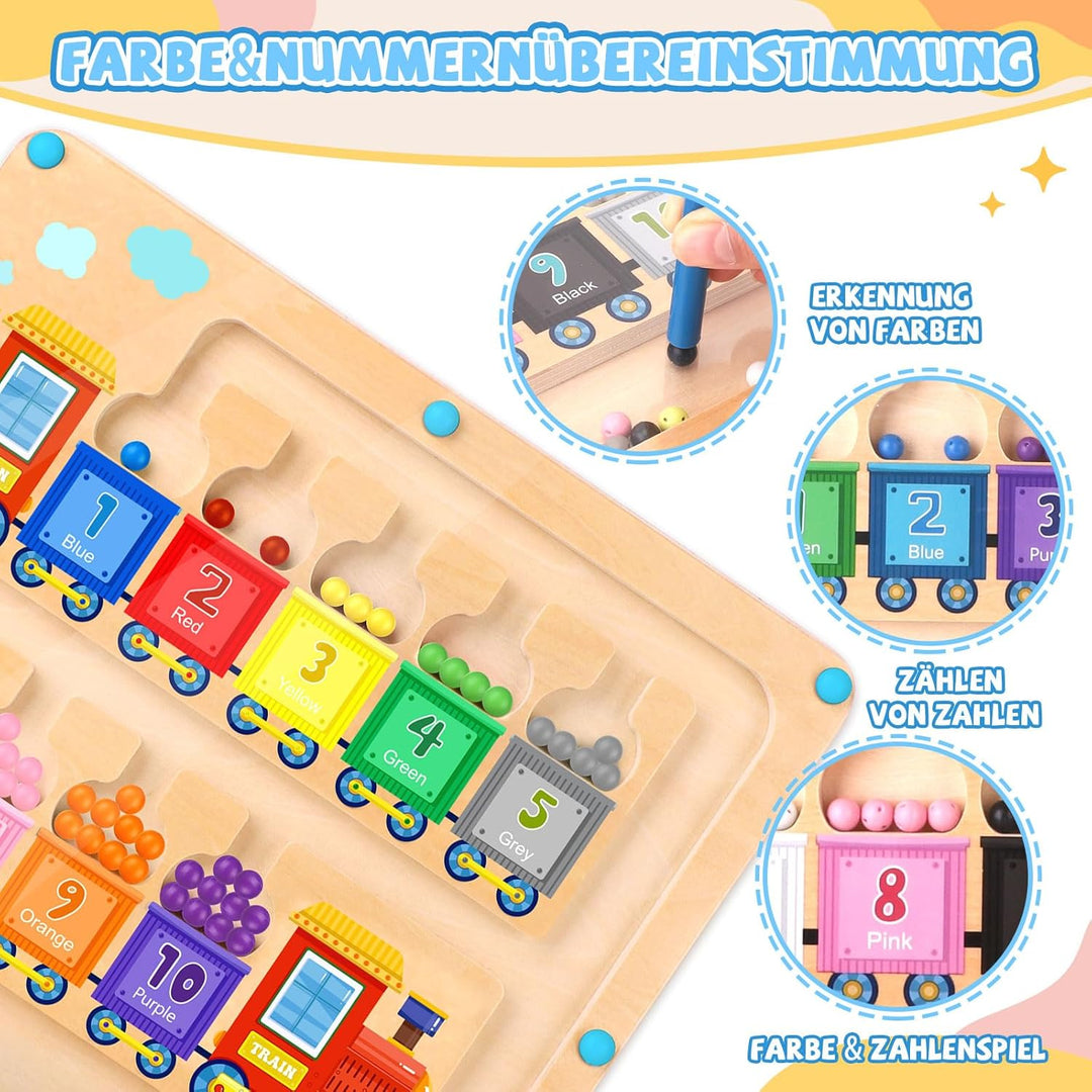Spielzeug ab 3 4 Jahre Mädchen Junge Kinder Magnetspiel Labyrinth Montessori Spielzeug ab 3 Jahre Ge